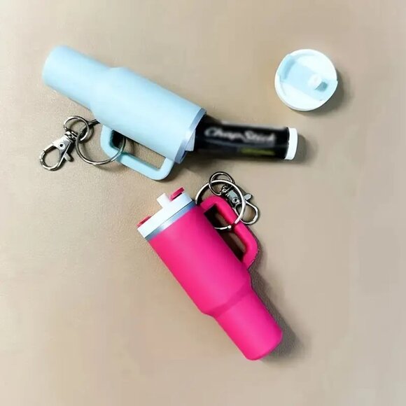 NWT Mini Water Bottle with Detachable Lipstick / Chapstick  Holder Bag Charm - Picture 3 of 4